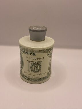 "Vintage Avon Empty ""Dollar 'N' Scents"" 100 Dollar Glass Bottle Decanter 1966"